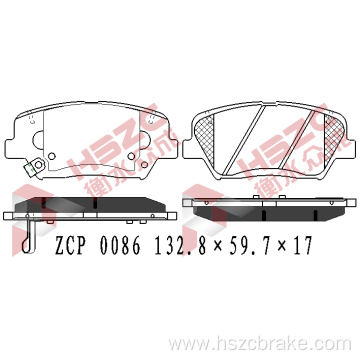 FMSI D1432 car ceramic brake pad for Hyundai